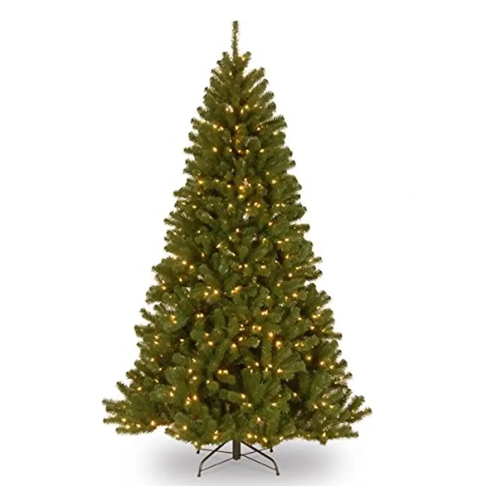 North Valley Spruce 7.5ft Pre-Lit Artificial Christmas Tree Dual Color LED Lights PowerConnect Stand