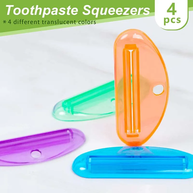 4Pcs Multifunctional Toothpaste Squeezer Manual Squeezers Toothpaste Tube Clips Facial Cleanser Dispenser Bathroom Accessories