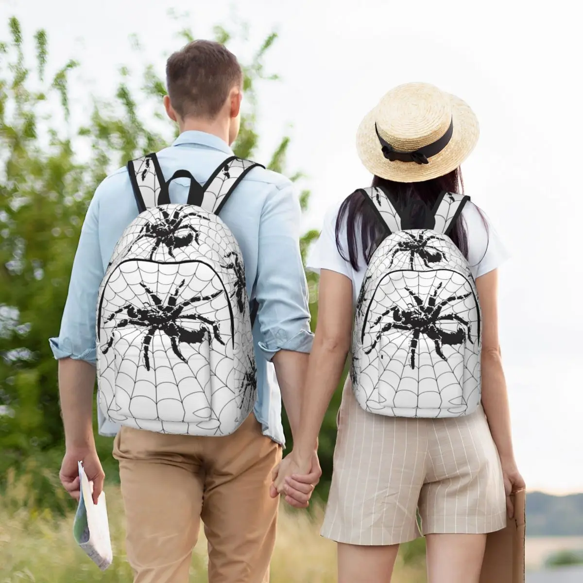 Horror Spider with Web Backpack for Kids, School Book Bags, Daypack, pré-escolar, Kindergarten Bag, Student Gift, Boy, Girl