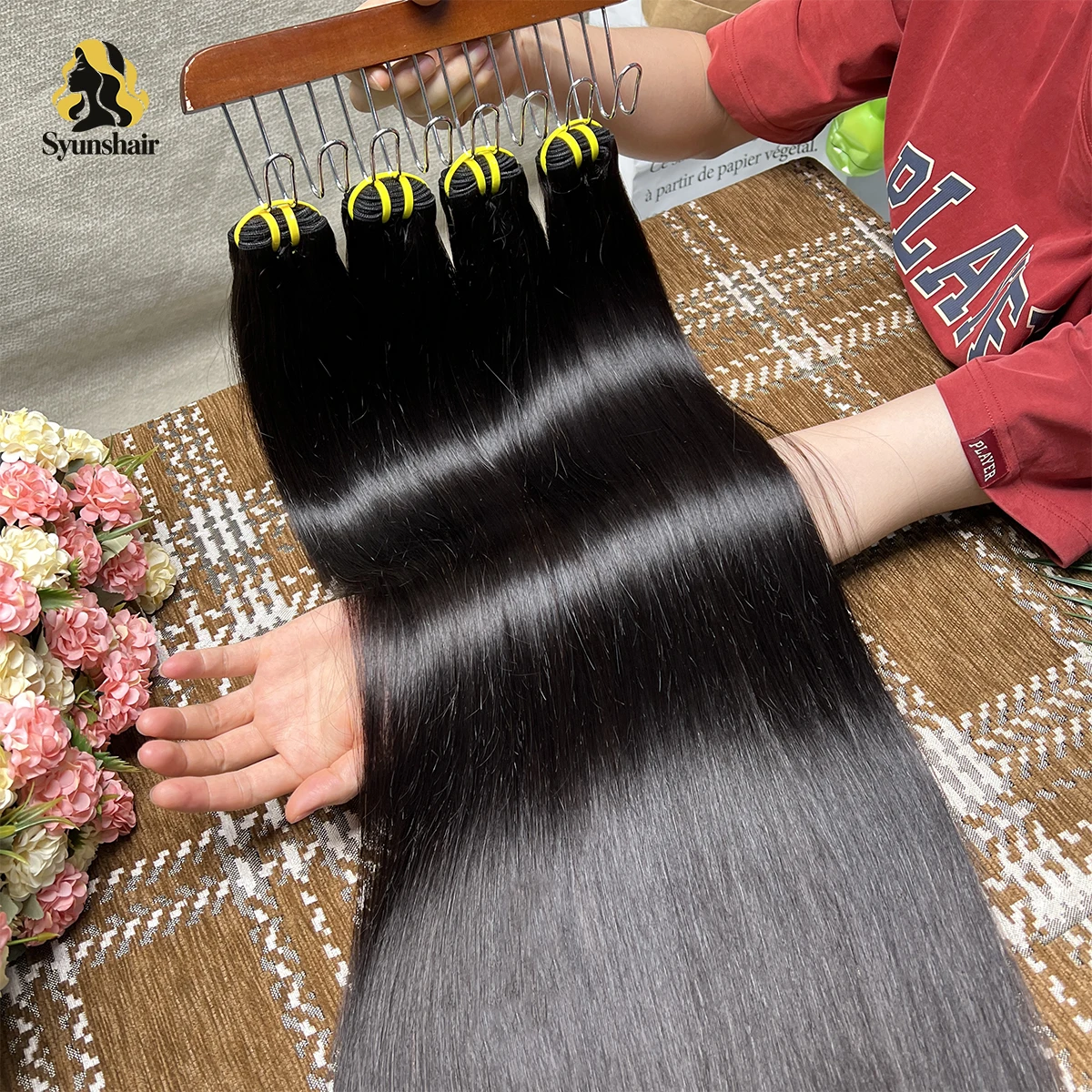 100% Unprocessed Virgin Vietnamese Human Hair 10-36 Inch Straight 1/3/4 Bundles Hair Extensions 16A Grade Bundles Natural Color