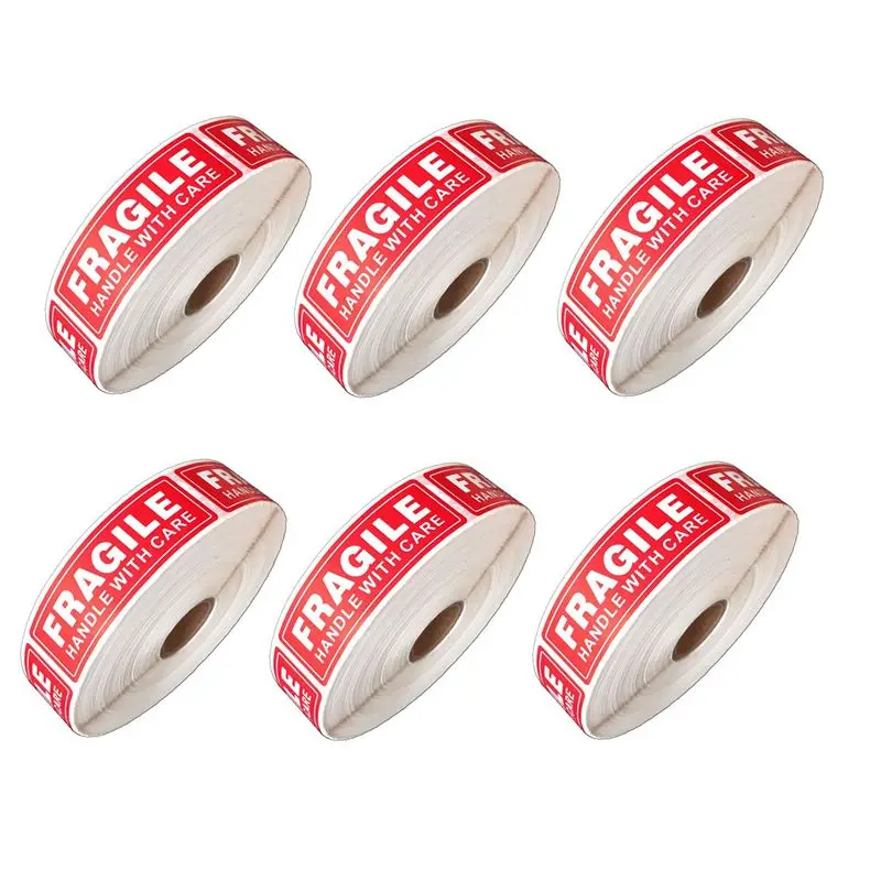 

Наклейки AT21-6 Roll/500Pcs с надписью "Хрупкое, обращаться осторожно" - для переезда, транспортировки, почтовых отправлений