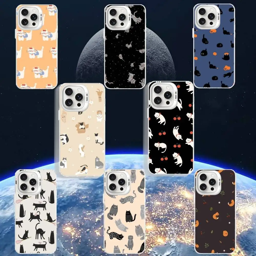 

Mischievous Cat Phone Case For iPhone 16,15,14,13,12,11,Mini,Pro,MAX White Matte Shockproof Cover