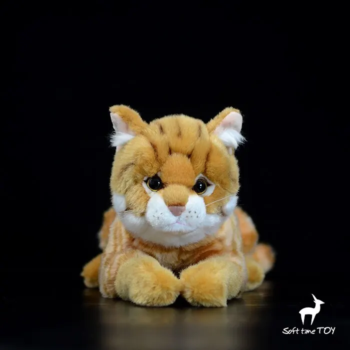 Japanese style cute lying down tiger-patterned cat,Ornamental Decorations Miniature Models, realistic stuff
