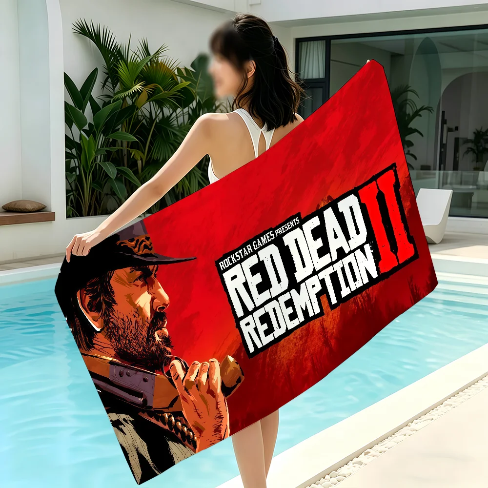 R-Red Dead R-Redemption 2 Towel Yoga Gym Yoga Gym Lightweight Portable for Swimming Beach Travel Sports Accessories Sandproof
