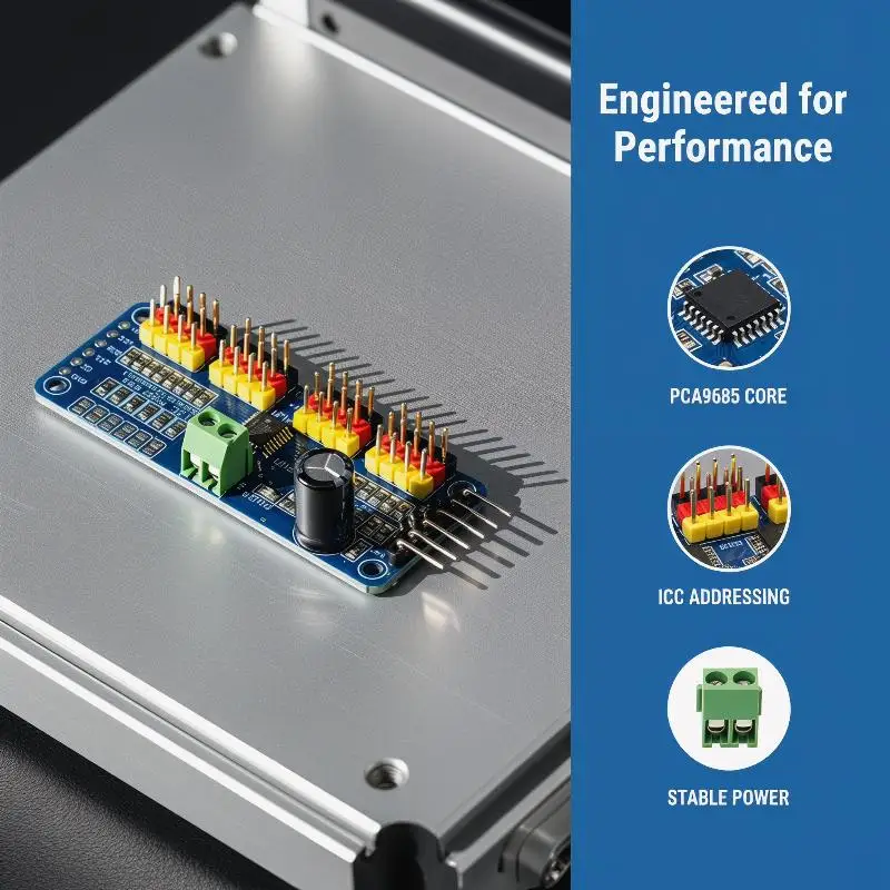 16 Channel PWM Servo Servo Drive Board Robot Controller IIC Interface Driver Module PCA9685 For Raspberry Pi