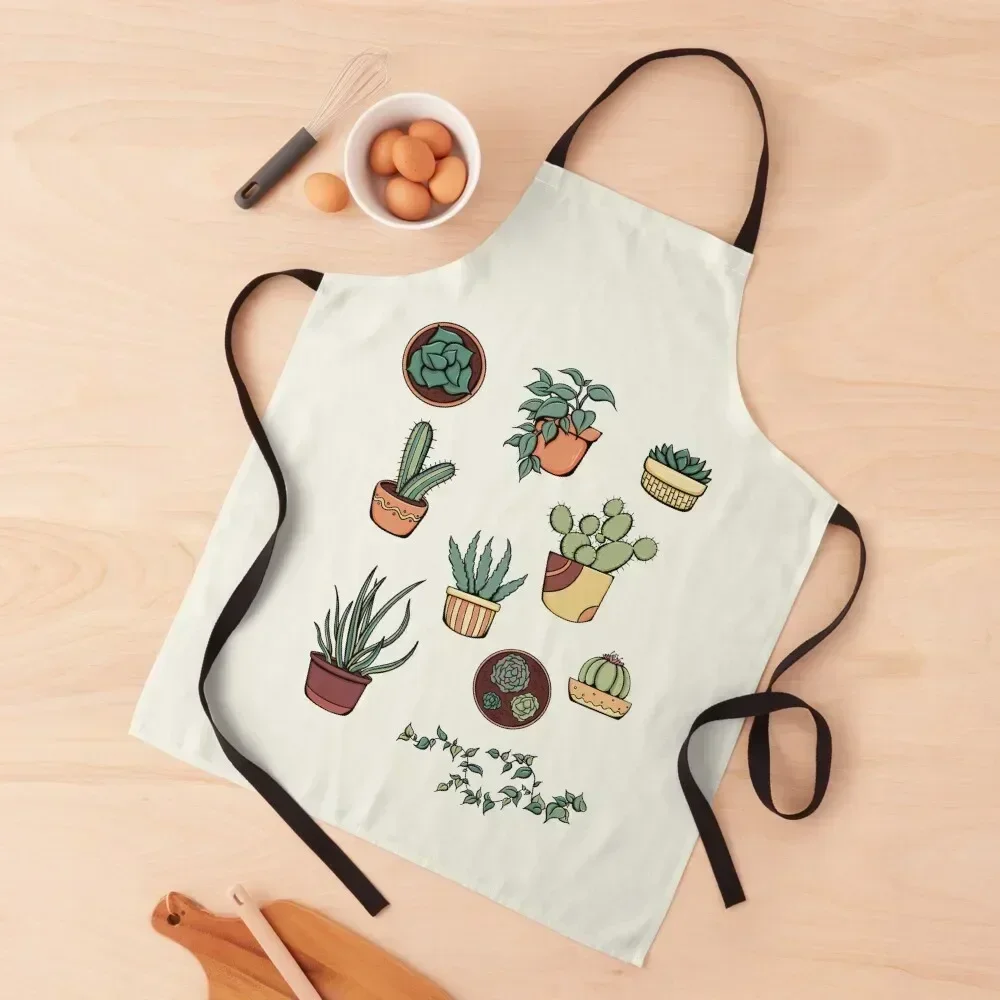 

10 cute and unique succulents Apron Household Items Useful restaurant accessories chefs For Man Haircut Apron