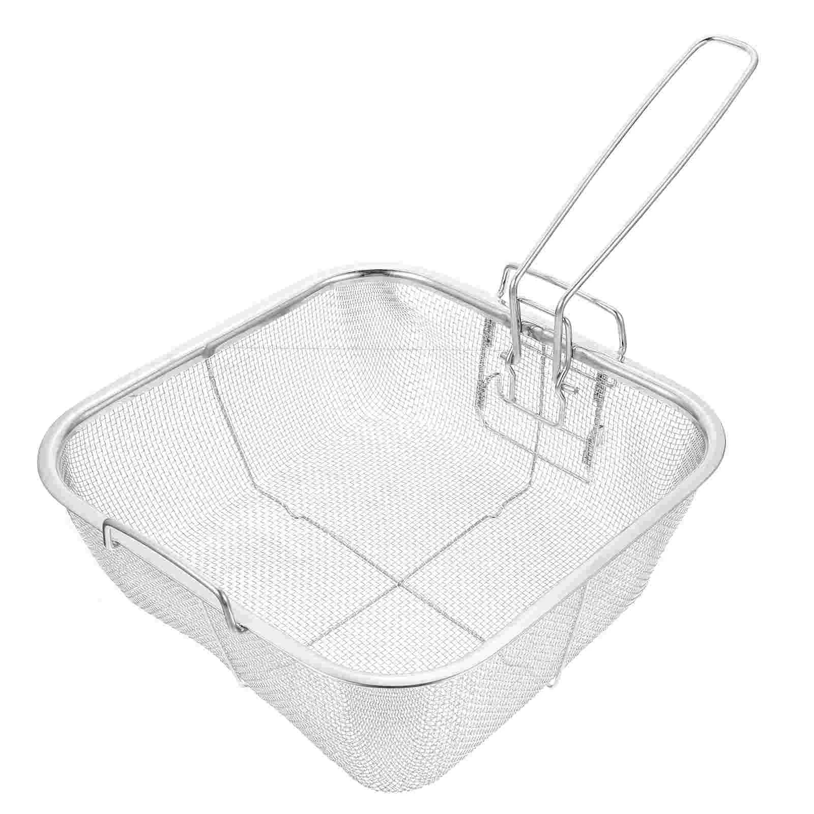 

Square Frying Basket Baskets French Fries Stainless Steel Fried Food Multi-purpose