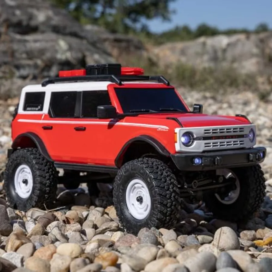 1/24 SCX24 ブロンコ ヘリテージエディション 4X4 RTR ブラシ付き ロッククローラー レッド RCトラック バッテリーと充電器付き