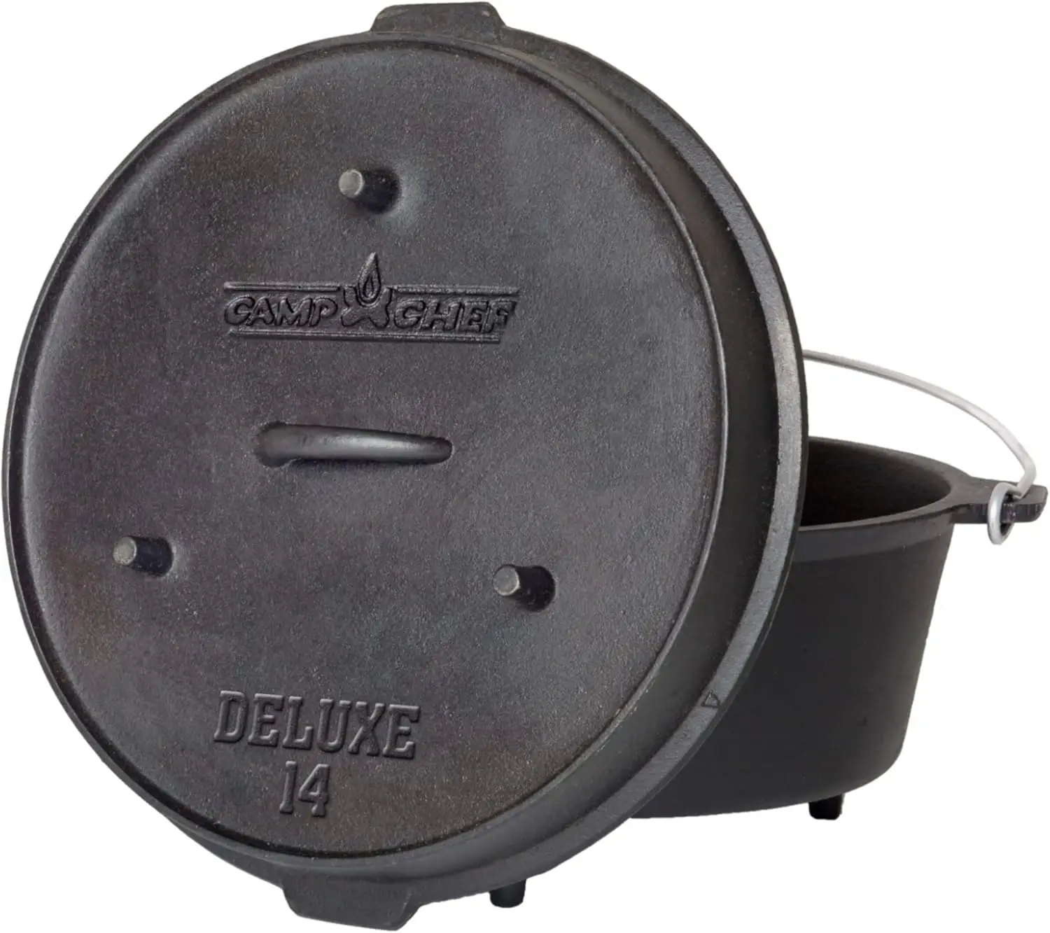 14 Dutch Oven - Cast Iron Dutch Oven with Lid & Lid Lifter for Indoor & Outdoor Cooking - 12 Quarts