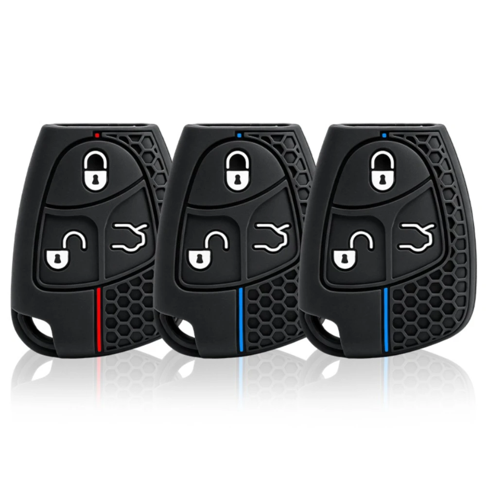 Silicone 3 Button Remote Key Case Cover Holder For Mercedes Benz R350 S350 SLK230 SLK320 S430 SL600 SLK350 SLK280 E B C CL 2009