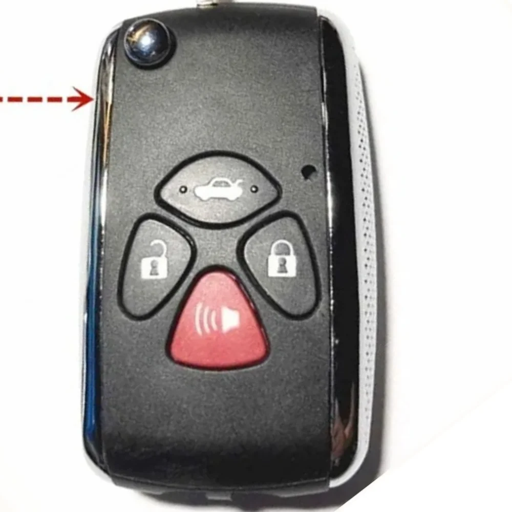 

4 Buttons Modified Flip Car Remote Fob Case For Toyota Camry Avalon Corolla Matrix TOY43 Blade Car Key Shell Blank