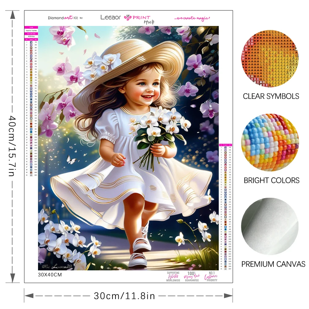 Blonde Little Girl Diamond Painting Sweet And Cute Pictures Full Round Diamond Mosaic Cross Stitch Kit Home Wall Decoration Gift