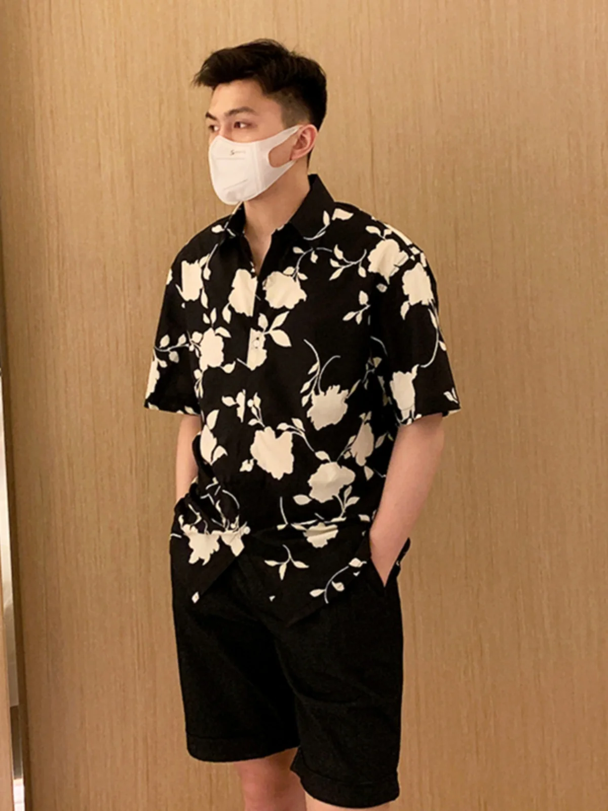 

Новая летняя повседневная свободная мужская пляжная одежда Vaion irt ort Sve Vintage Bla с принтом, хлопковая модная городская одежда для отдыха