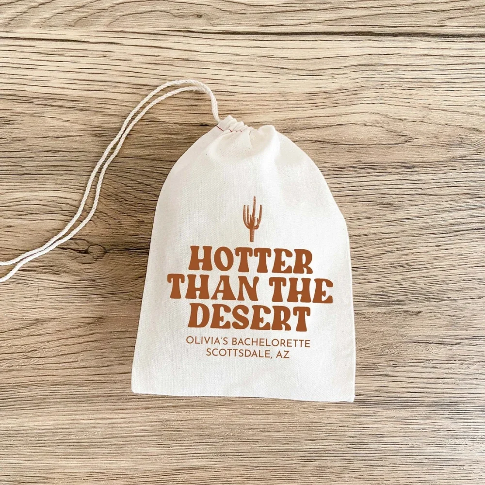 20 pcs Custom Hotter Than The Desert-Bachelorette Party-Hangover Kit-Scottsdale Bachelorette-Survival Kit-Cactus Gift Bags