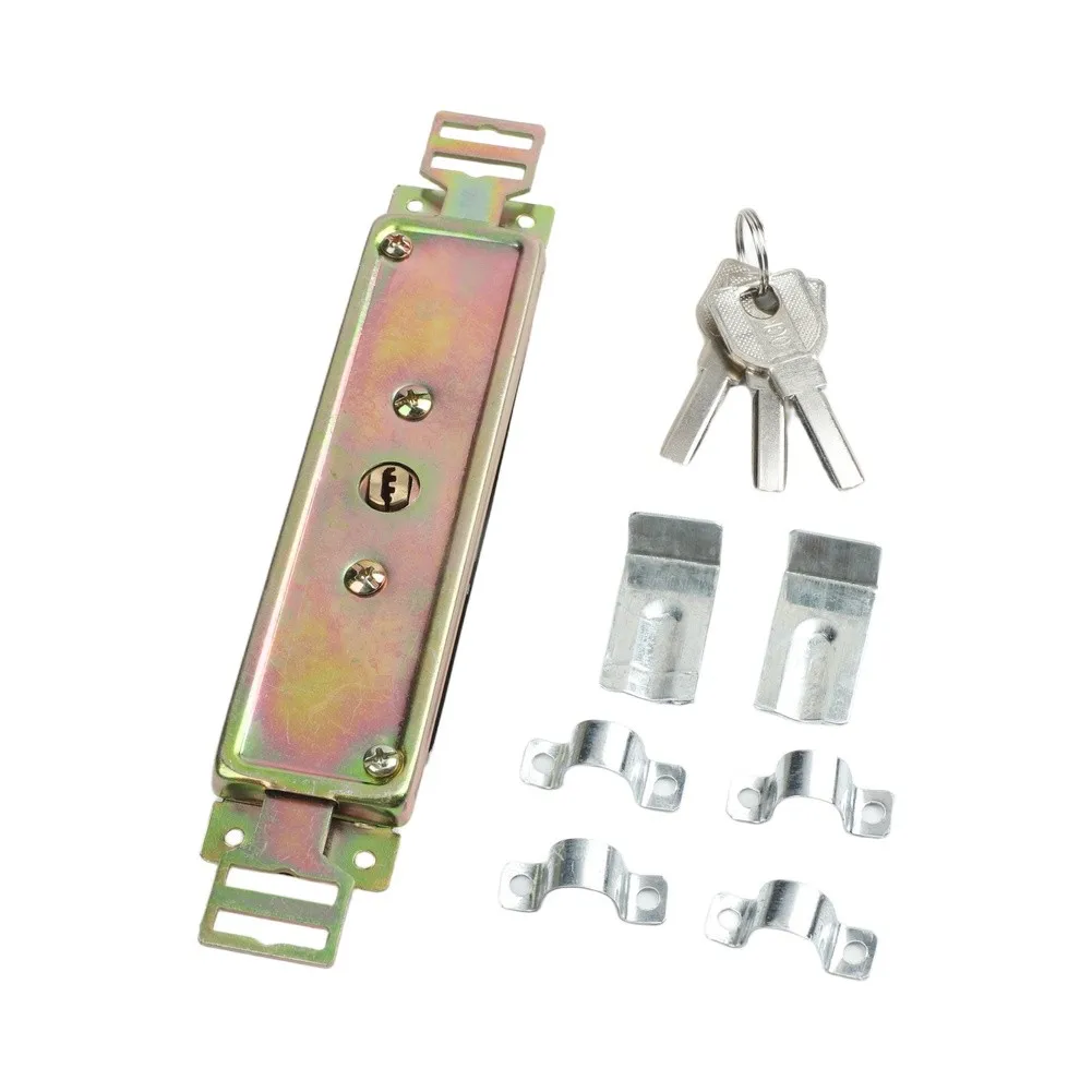 For cross Middle Open Rolling Shutter Lock Compatible with Bottom Mount Installation 28x16.5x0.1cm Iron Construction