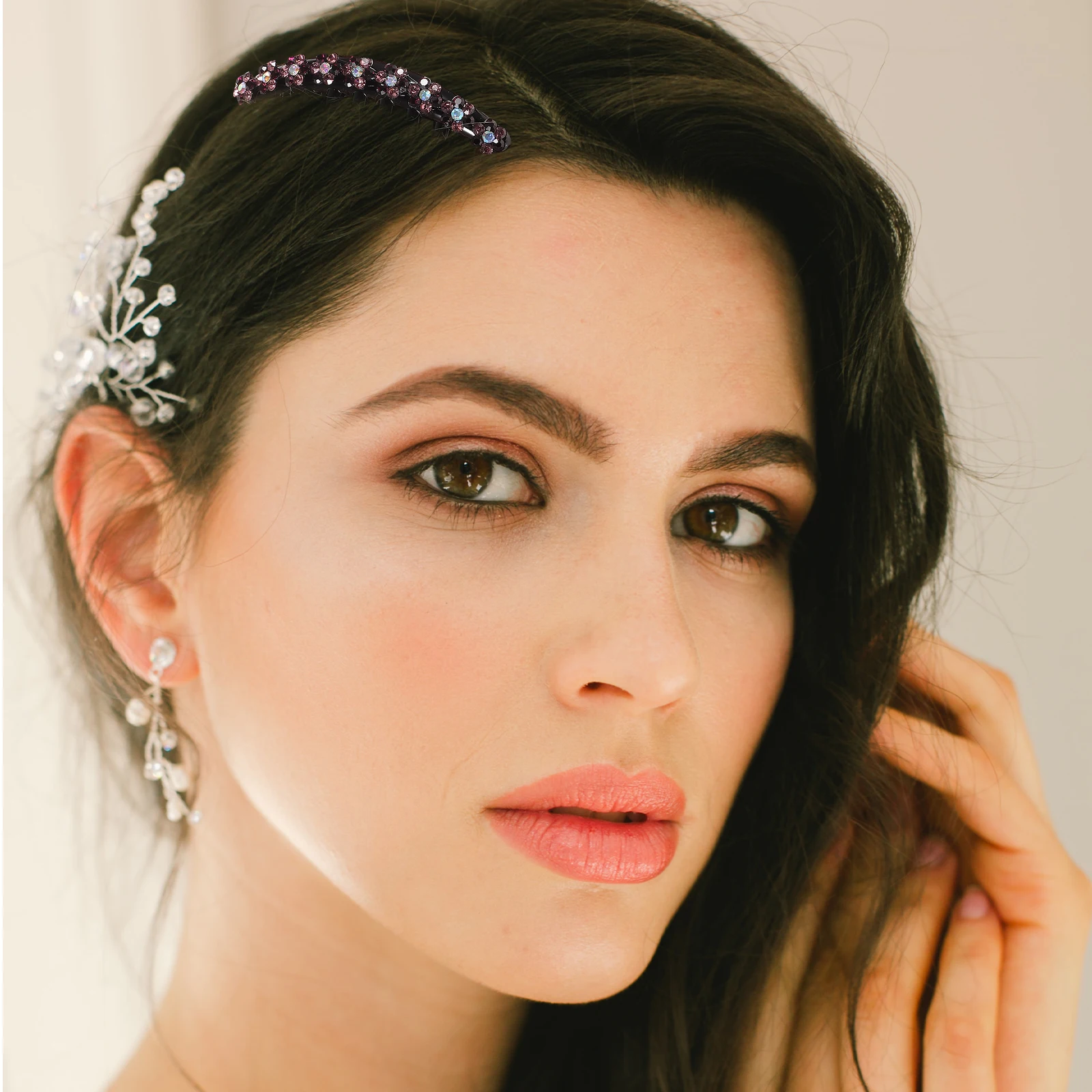 

Ladies's Comb Women Hair Accessories Crystal Headdress Korean Version Inserted Miss