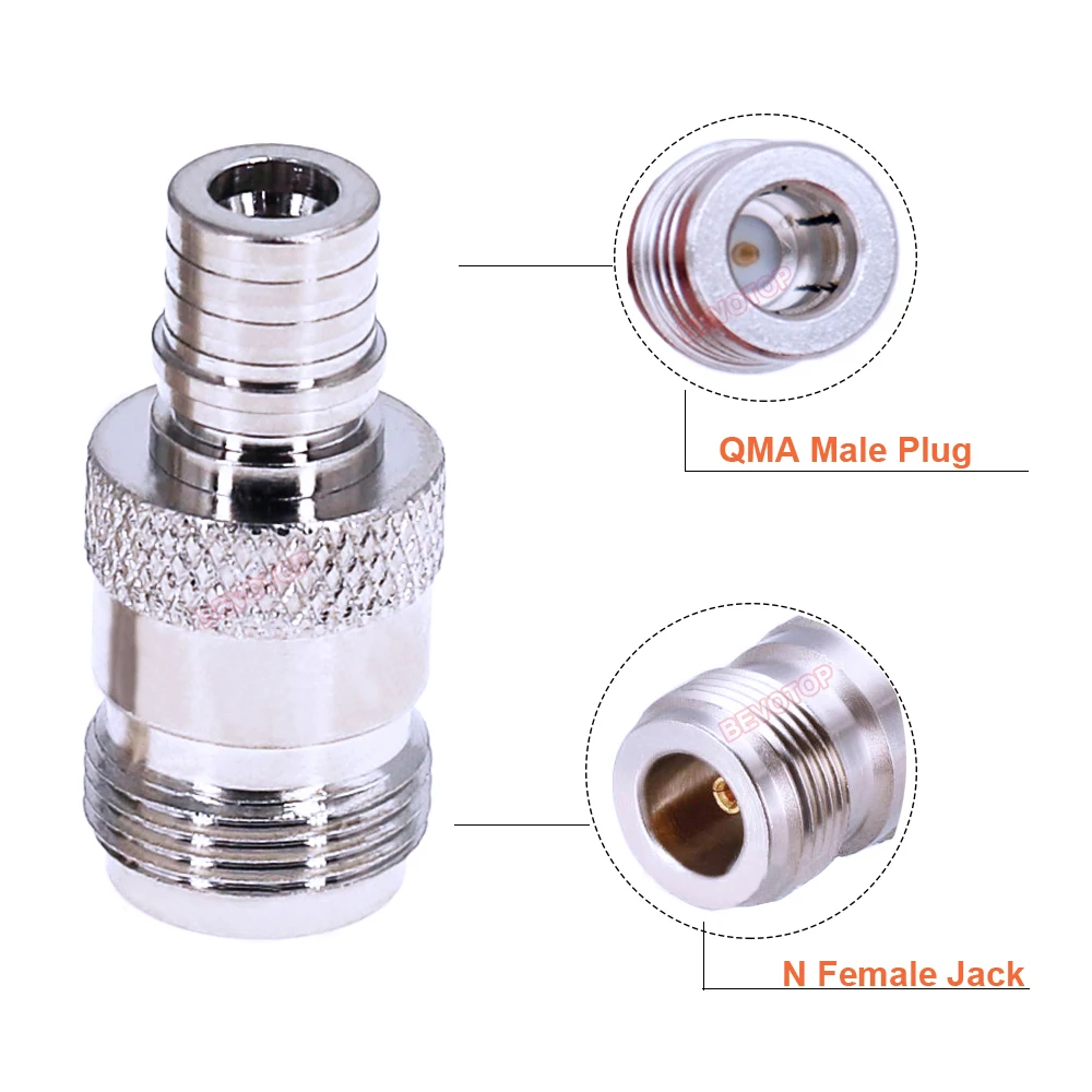 Imagem -03 - Bevotop-adaptador Coaxial rf Macho e Fêmea Adaptador Reto Conversor de 50 Ohms 10 Pcs por Lote