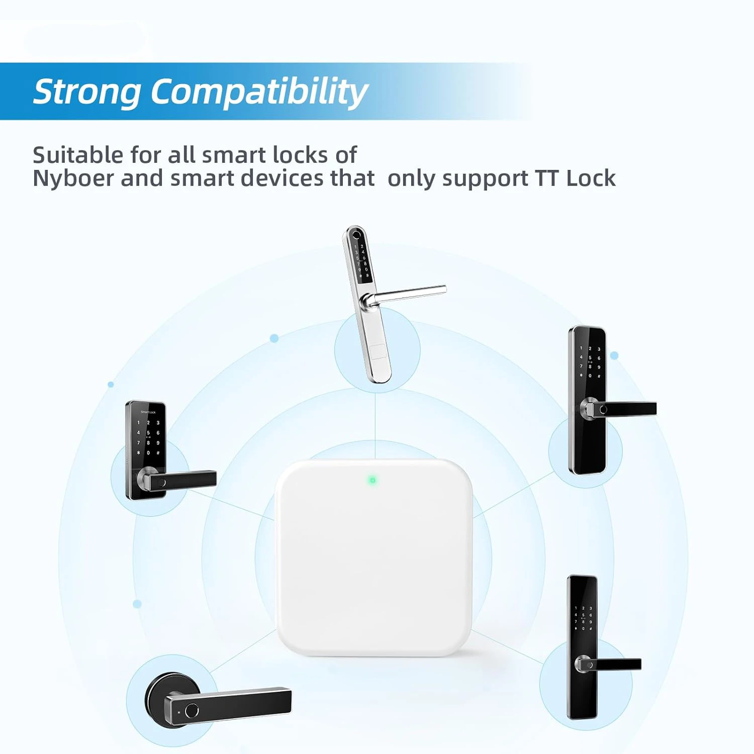 CDOK DS2 wireless door sensor G2 gateway TTlock APP remote unlocking, automatic locking, alarm if the door is not closed image 5