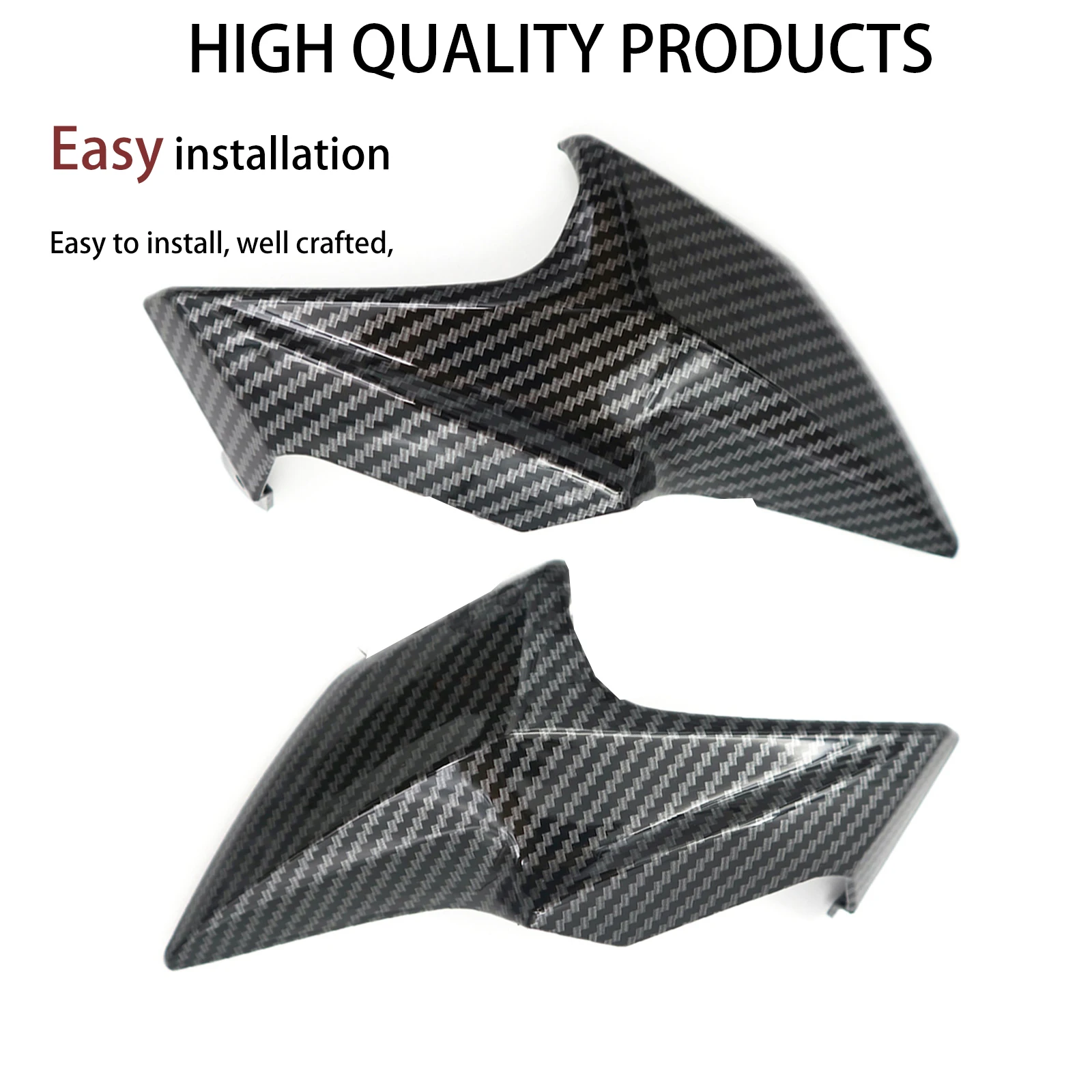 Motorcycle Front Upper Headlight Side Cover For Kawasaki Z900 2020-2023 Head Light Fairing Beak Cowl ABS Carbon Fiber Grain