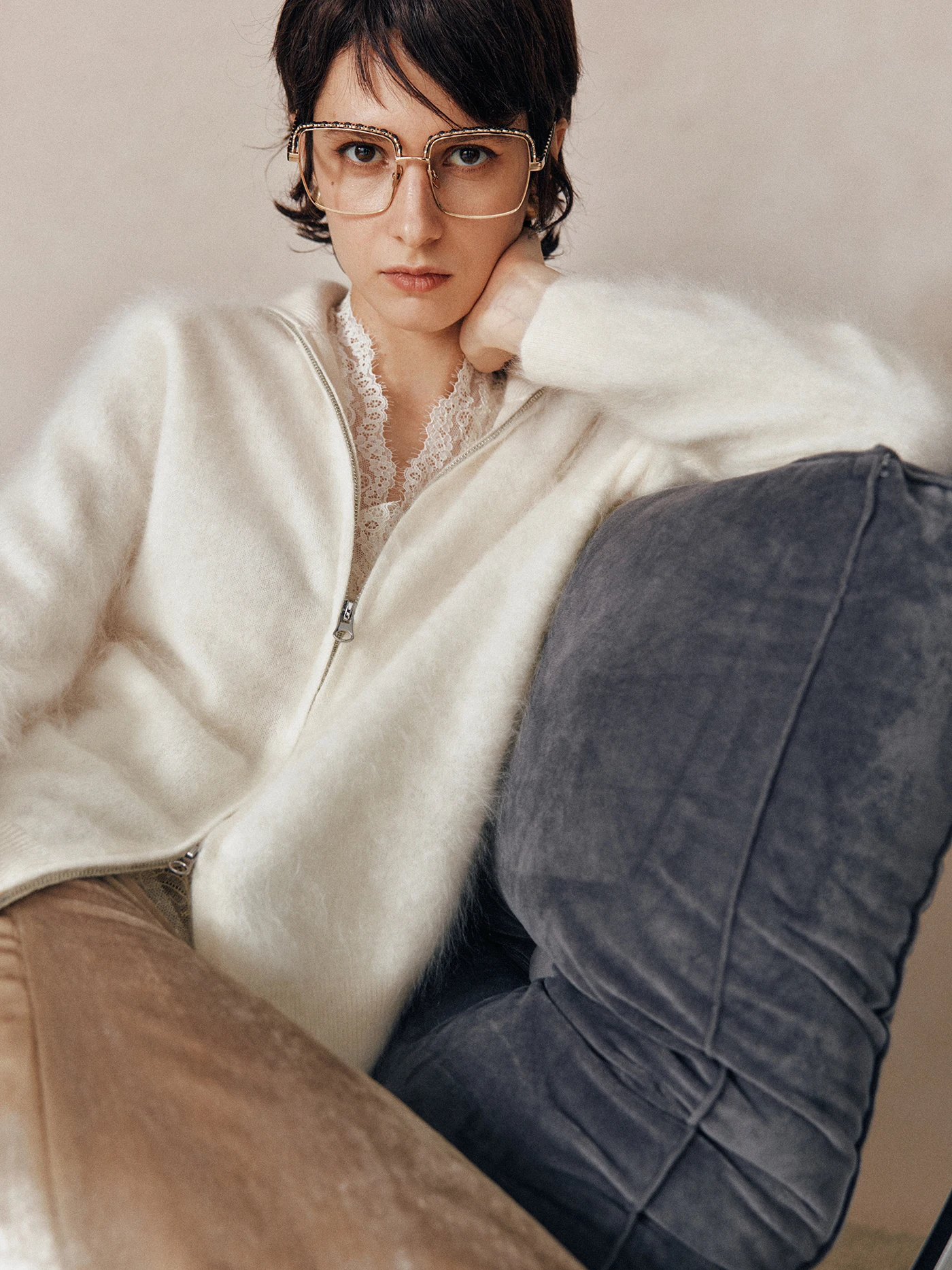 

Женский вязаный жилет на молнии из 100% кашемира, мягкий, теплый, повседневный, модный, китайского производства