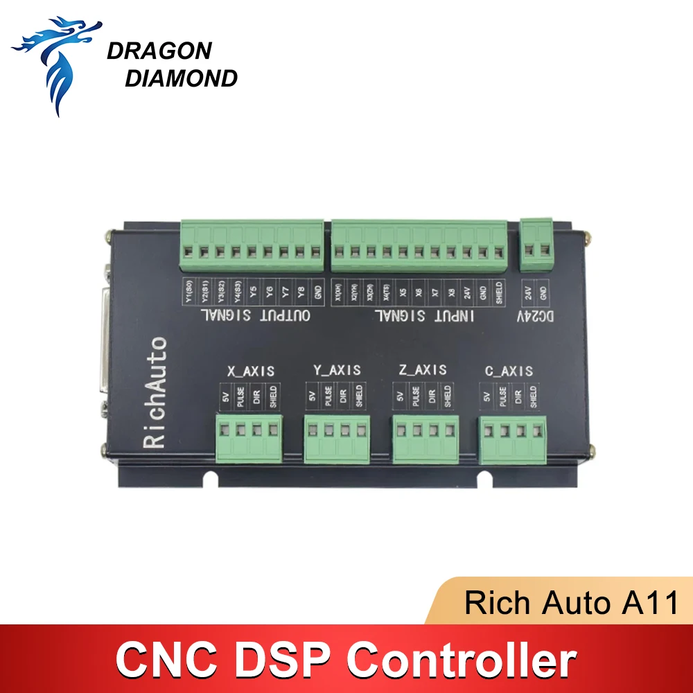 Voor RichAuto DSP A11 A11S A11E A11C MACH3 3 Axis Motion Controller Systeem Afstandsbediening Voor CNC Graveren Snijden 0501 Engels Versie