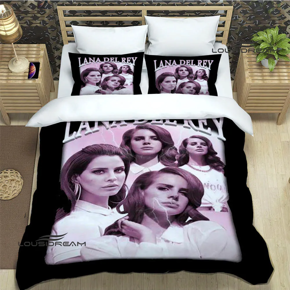 Imagem -06 - Lana Del Rey Impresso Conjuntos de Cama Cama Exquisite Suprimentos Capa de Edredão Consolador de Luxo Presente de Aniversário