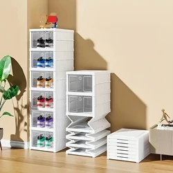 1 organizer per scatole per scarpe pieghevoli, nessun assemblaggio richiesto, scatola per scarpe multifunzionale, perfetta per l'organizzazione domestica