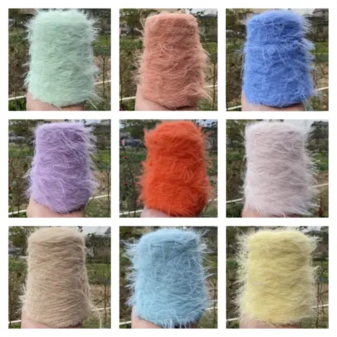 500g/ball Plush Imitation Mink Wool Hand-woven Wool Thread DIY Handwork Knitted Autumn Winter Season Warm Sweater/scarf/hat Wool