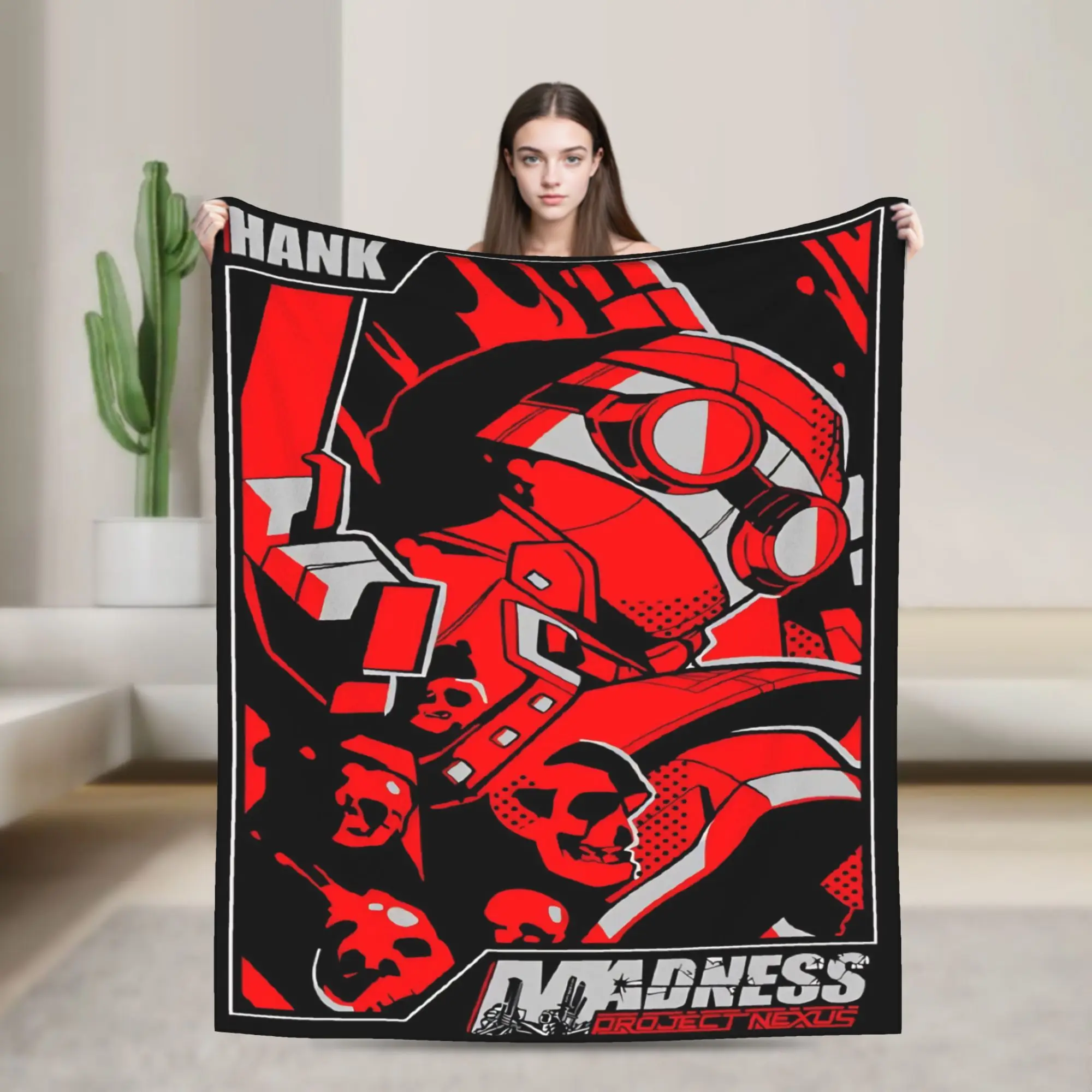 Comfort MADNESS COMBAT Hank Blanket Merch Home Decorative  Throws And Blankets Super Warm Fleece for Bedroom