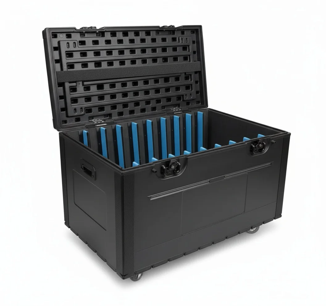 ATA Flight Case, HDPE Plastic 1050x520x520mm LED Display Case, Adjustable for LED Display, Shipping Case, Stage Equipment Box