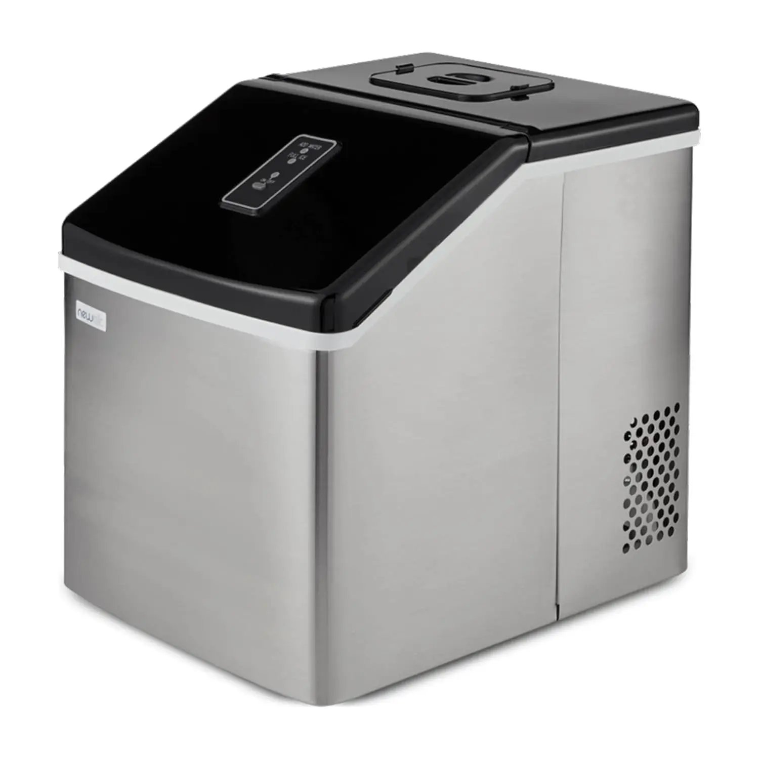 Silver Countertop Ice Maker Machine, Compact Automatic Ice Maker, Cubes Ready in Under 15 Minutes, Portable Ice Cube Maker