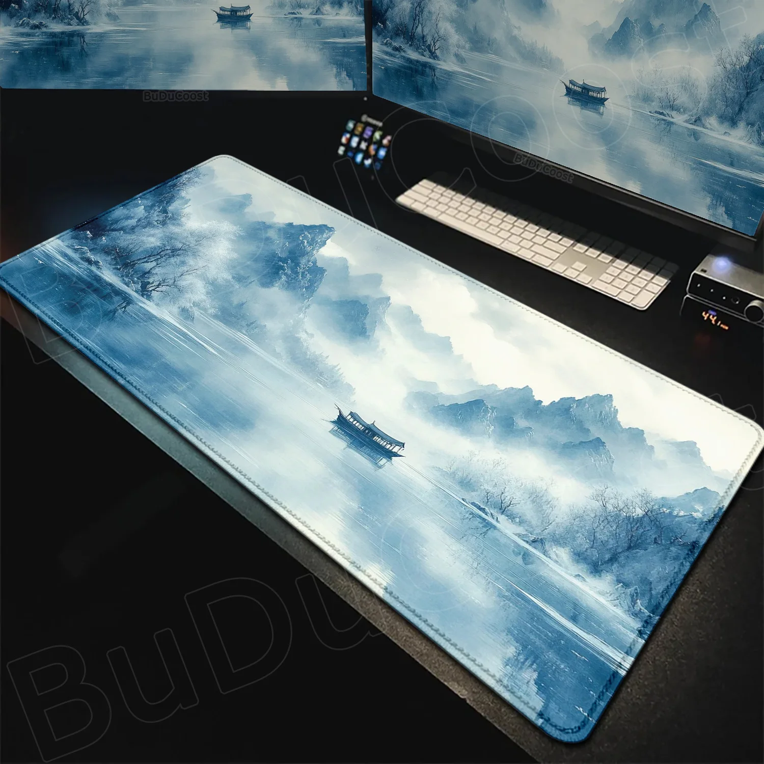 

Mouse Pad DeskMat pc accessories XXL Ink wash style simple and elegant scenery large Gaming pad office rug Mouse carpet mousemat