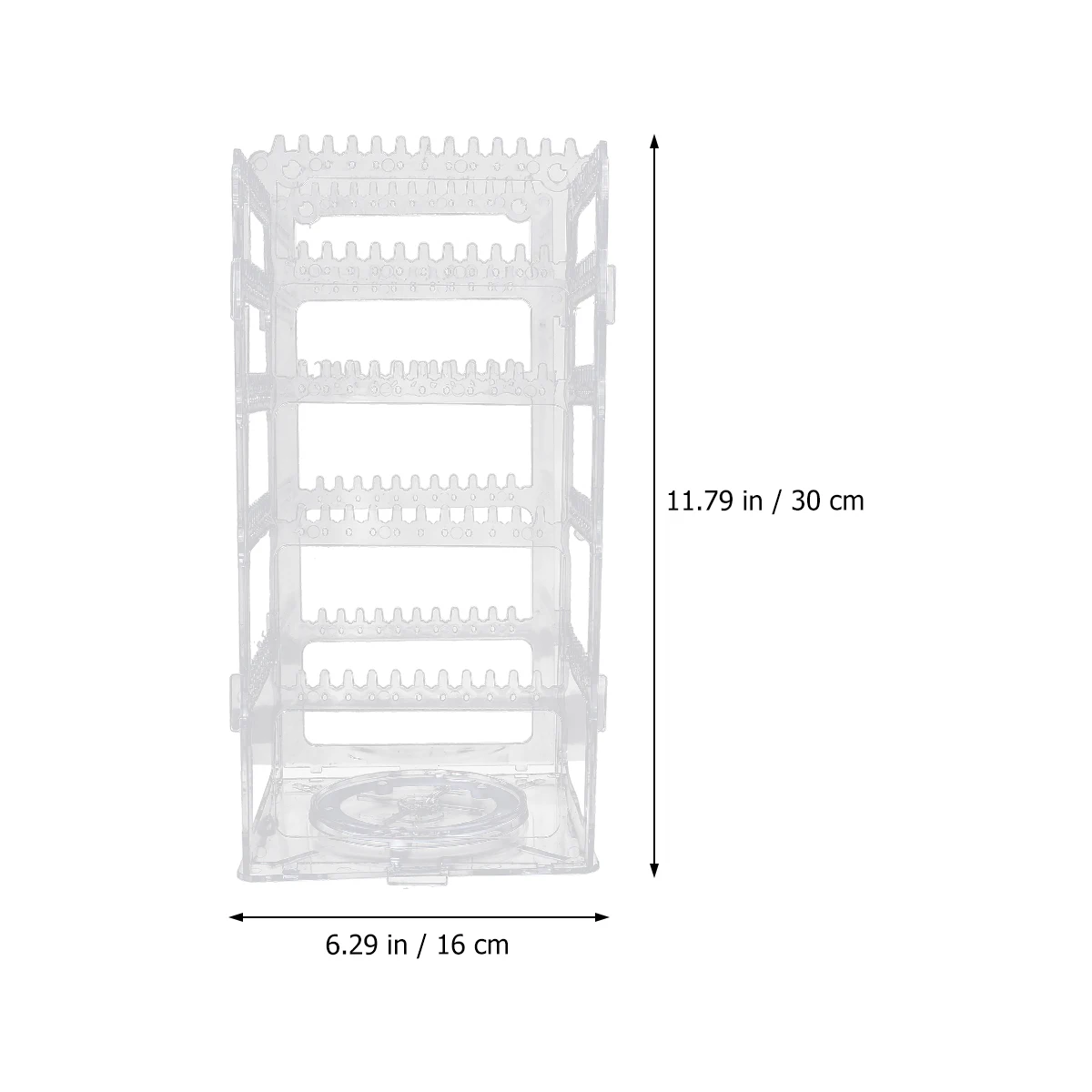 

Earring Storage Rack Clear Plastic Display Organizer Multi Layer Large Space 360 Degree Rotation Piercings Stand Jewelry Holder