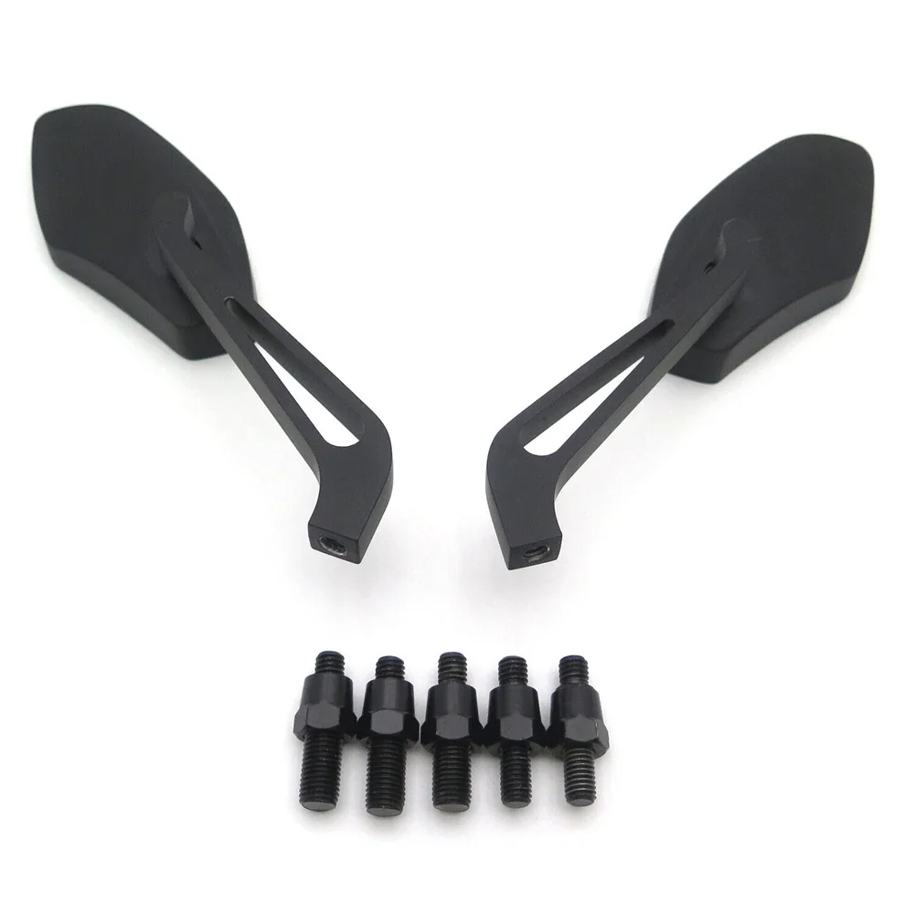 Black Mirrors W/ 8mm 10mm for Honda Suzuki Kawasaki Yamaha Harley Davidson Handlebar Motorcycle Parts