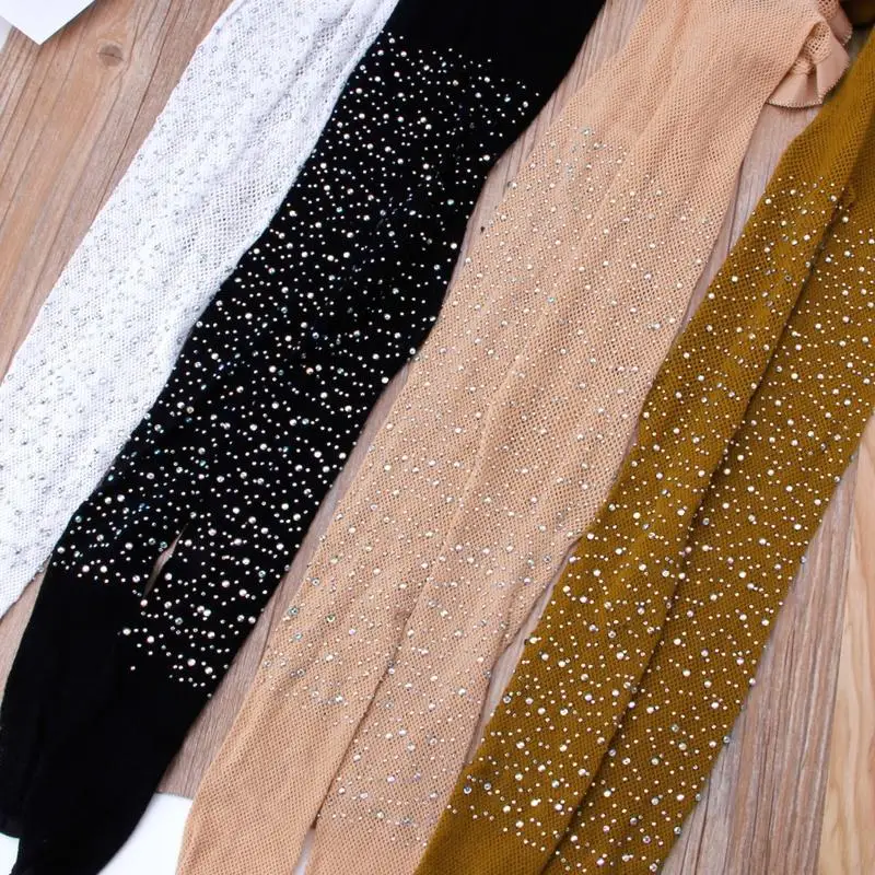 Y1AC Blingbling يغطي الرجل جوارب شبكية لحجر الراين الجوف خارج جوارب طويلة الصلبة الماس طفل أطفال الفتيات الصغيرات بريق Stocki