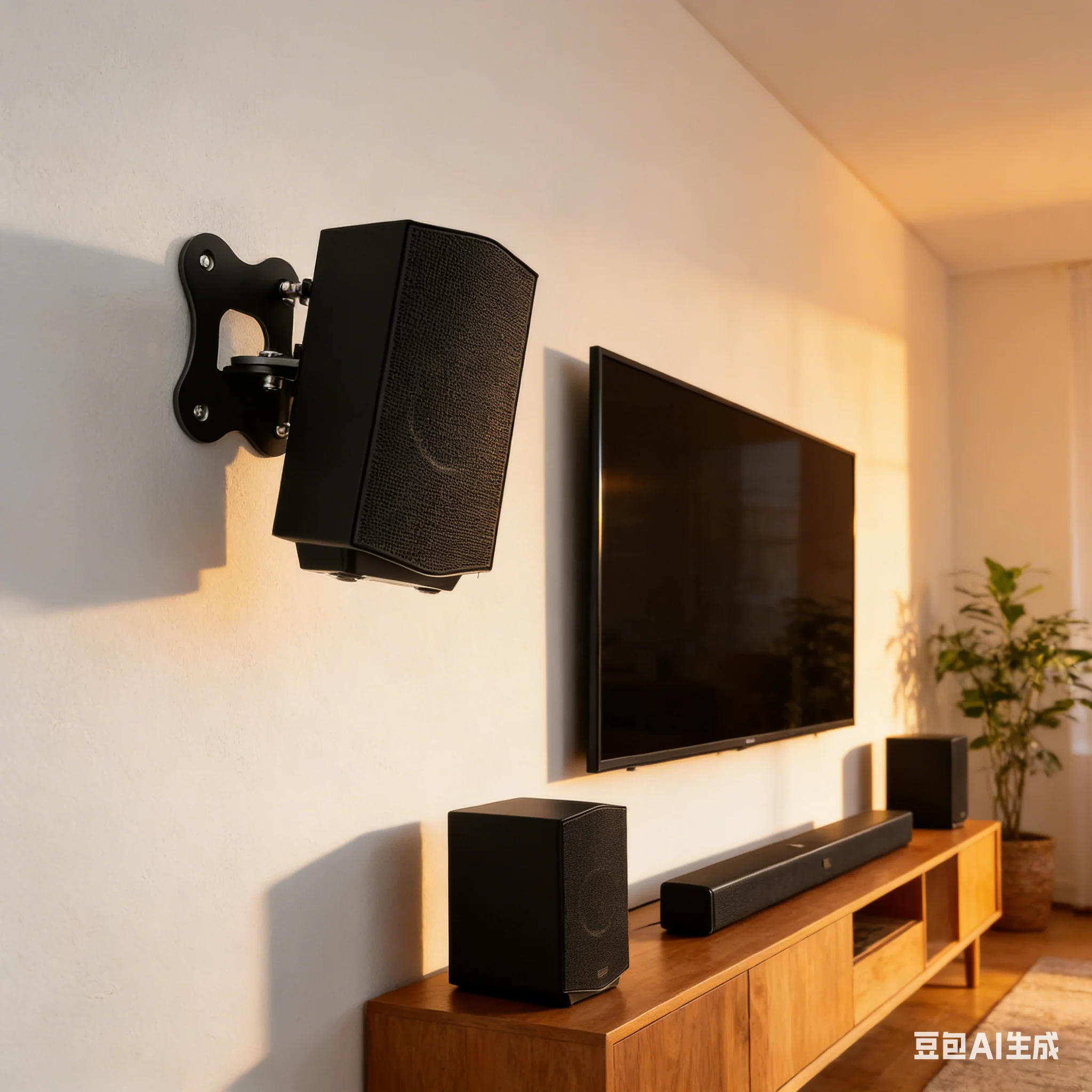 

Ingenious-Speaker Metal Wall Mount For Samsung HW-Q990F Angle Adjustable Wall Stand Holder Mount Bracket Accessory Space-Saving