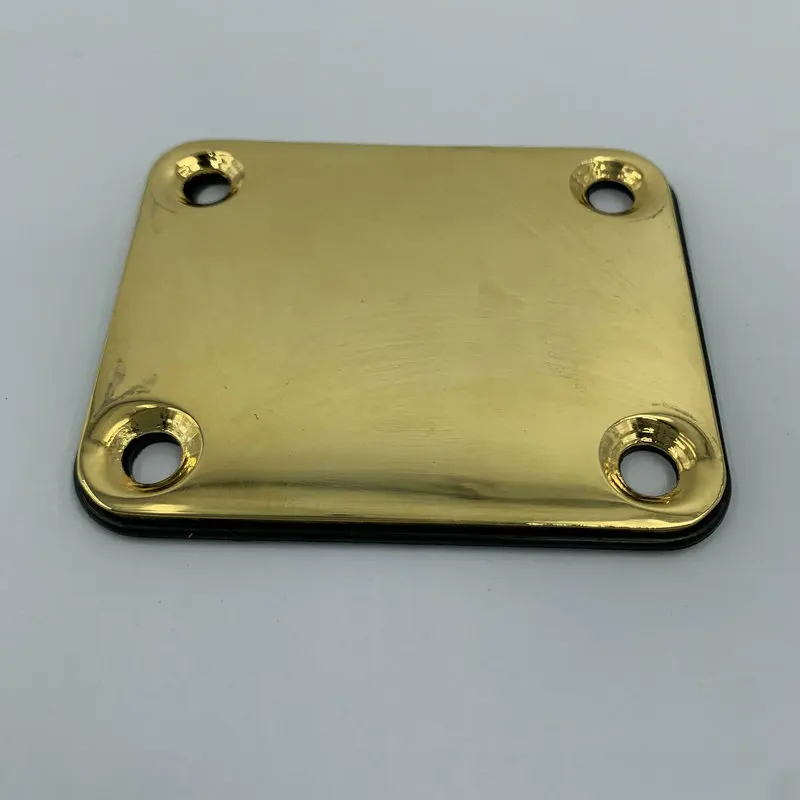 Electric Guitar Neck Plate Golden Color Made In China New in Metal One Set with Scews