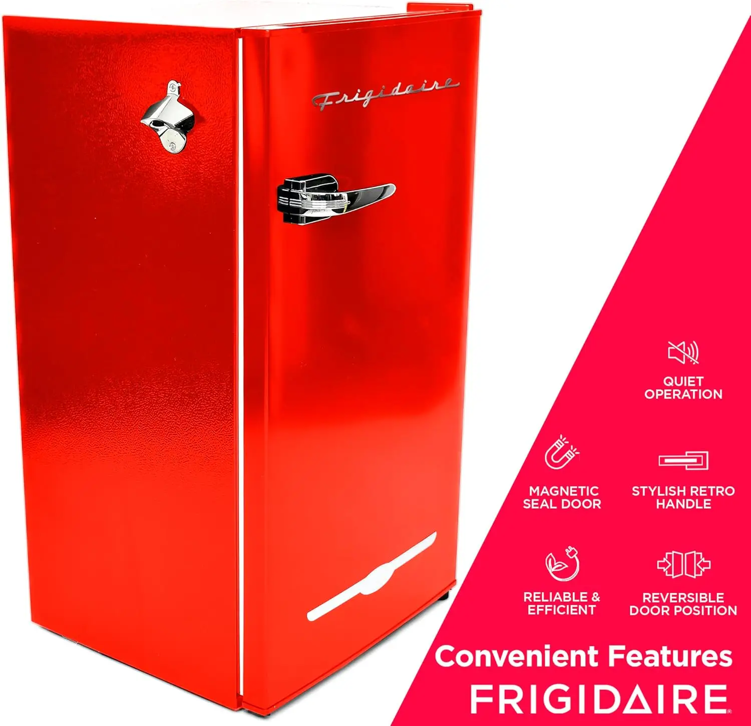 Компактный холодильник в стиле ретро с охладителем, настольный холодильник с кубической ножкой 3,2, встроенная открывалка для бутылок