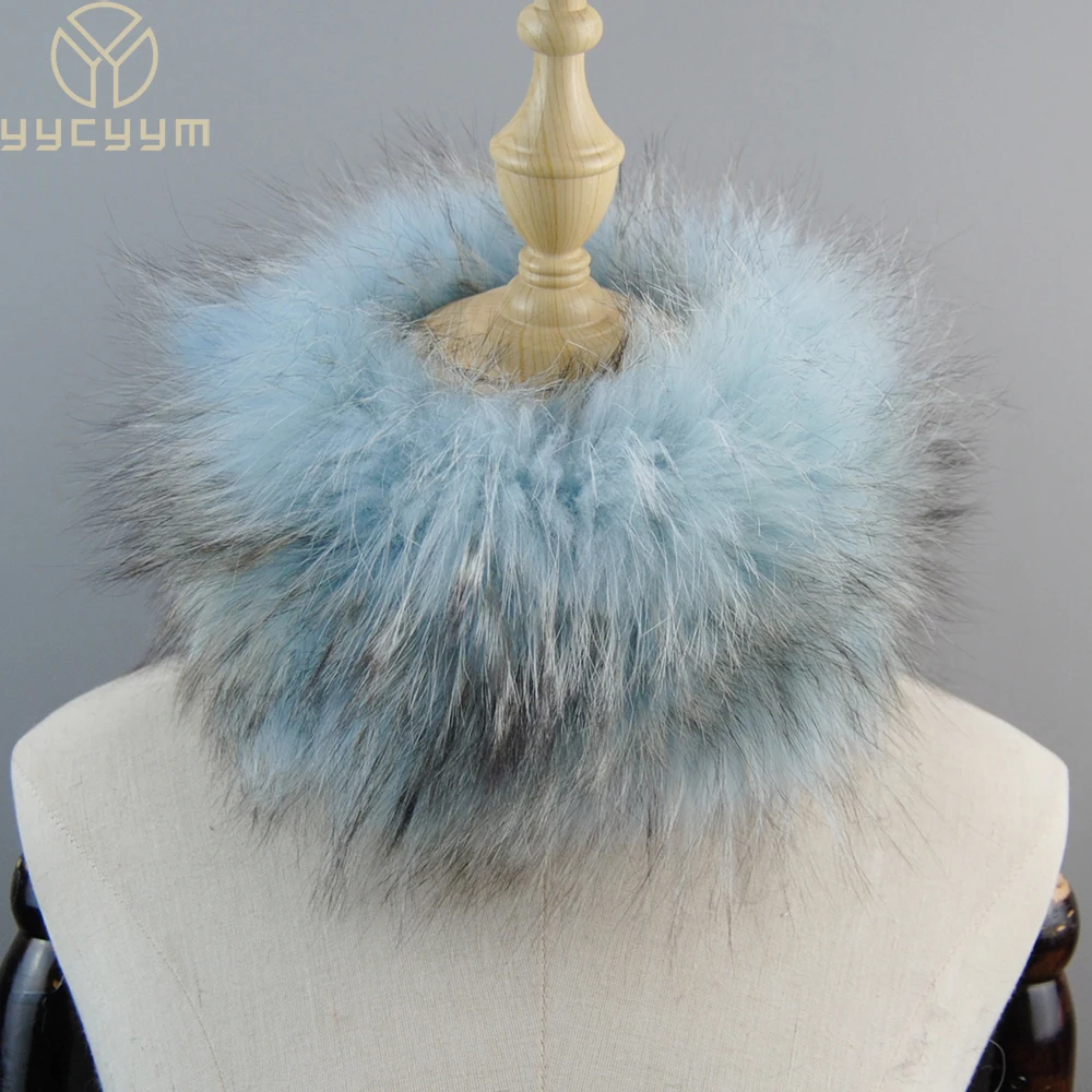 Hot Sale Girl Real Fox Fur Headband Winter Women Natural Fox Fur Scarf High Elastic Lady Warm 100% Genuine Fox Fur Ring Muffler