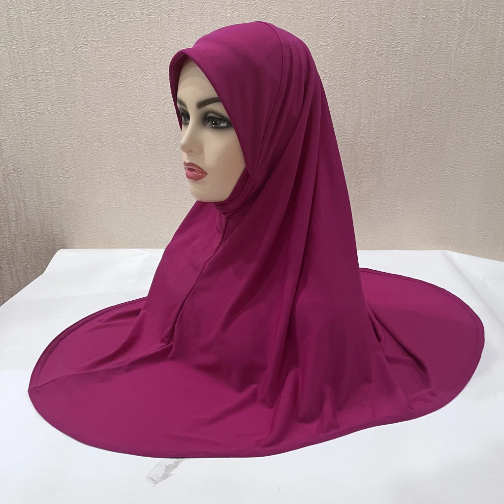 H124 Erwachsene, hochwertiger, großer muslimischer Hijab-Schal mit Kinnteil, islamisches Kopftuch, Hüte, Armia, zum Anziehen, Kopfbedeckung, Turban-Kappen – Detail 18