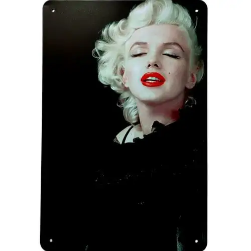 1 pcs,Marilyn Monroe Pinup Metal Sign  (Reprint) The Black Sessions, M Greene