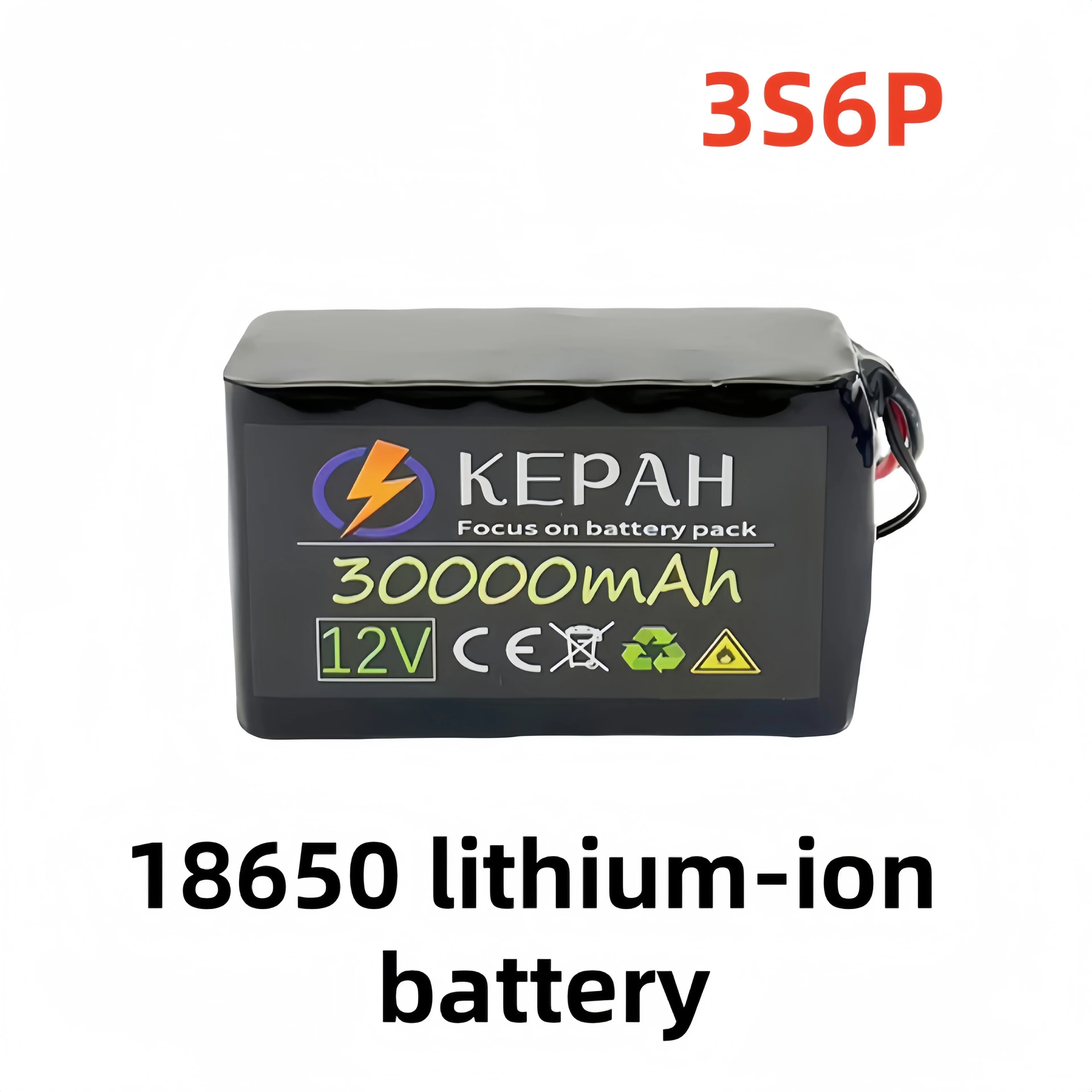 3S6P 12V 18650 lithium-ion 30000mah rechargeable battery pack, suitable for motorcycle spraying and other equipment