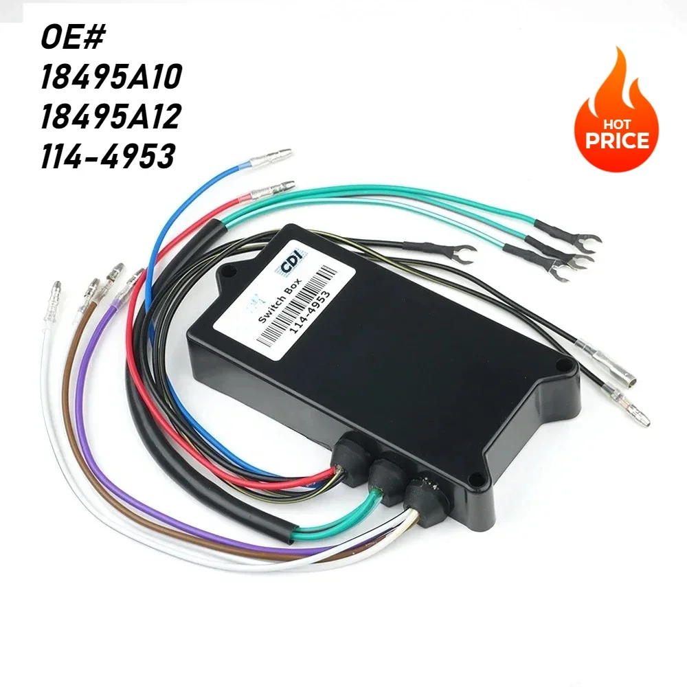 

18495A10 18495A12 CDI Switch Box Power Pack For Mercury Outboard 65HP-90HP 18495A19 18495A26 114-4953 18-5790
