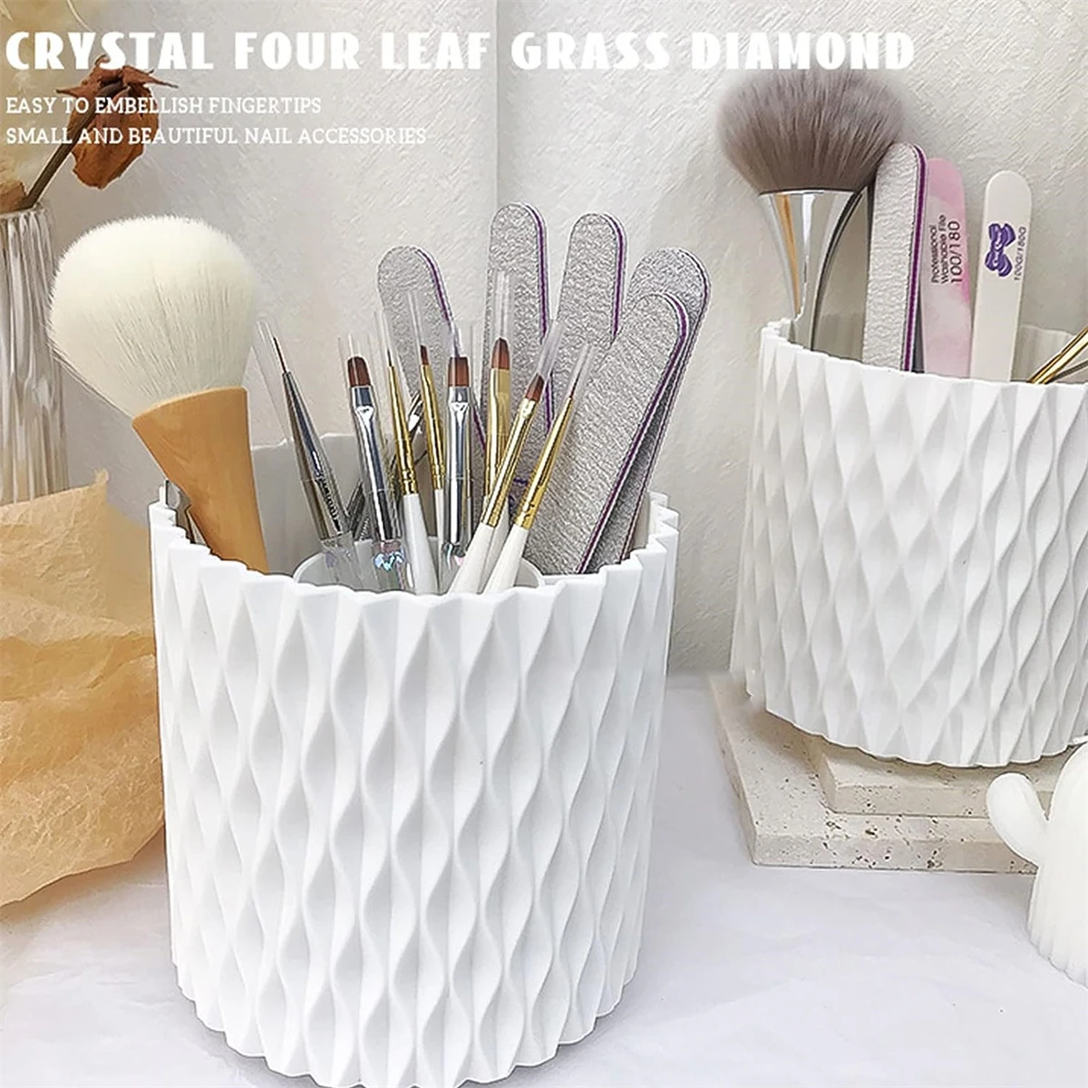 360 Rotation Large Capacity Makeup Brush Bucket Cosmetic Brushes Lipstick Storage and Organization Box  Portable Brush Storage