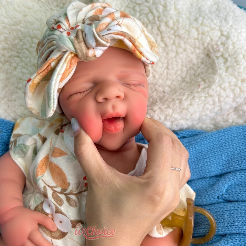 20インチの開口部が大きく、リアルなシリコン製のリボーンドール、女の子/男の子、手作り、血管が見える、柔らかいリボーンドール、認知症の方へのギフト