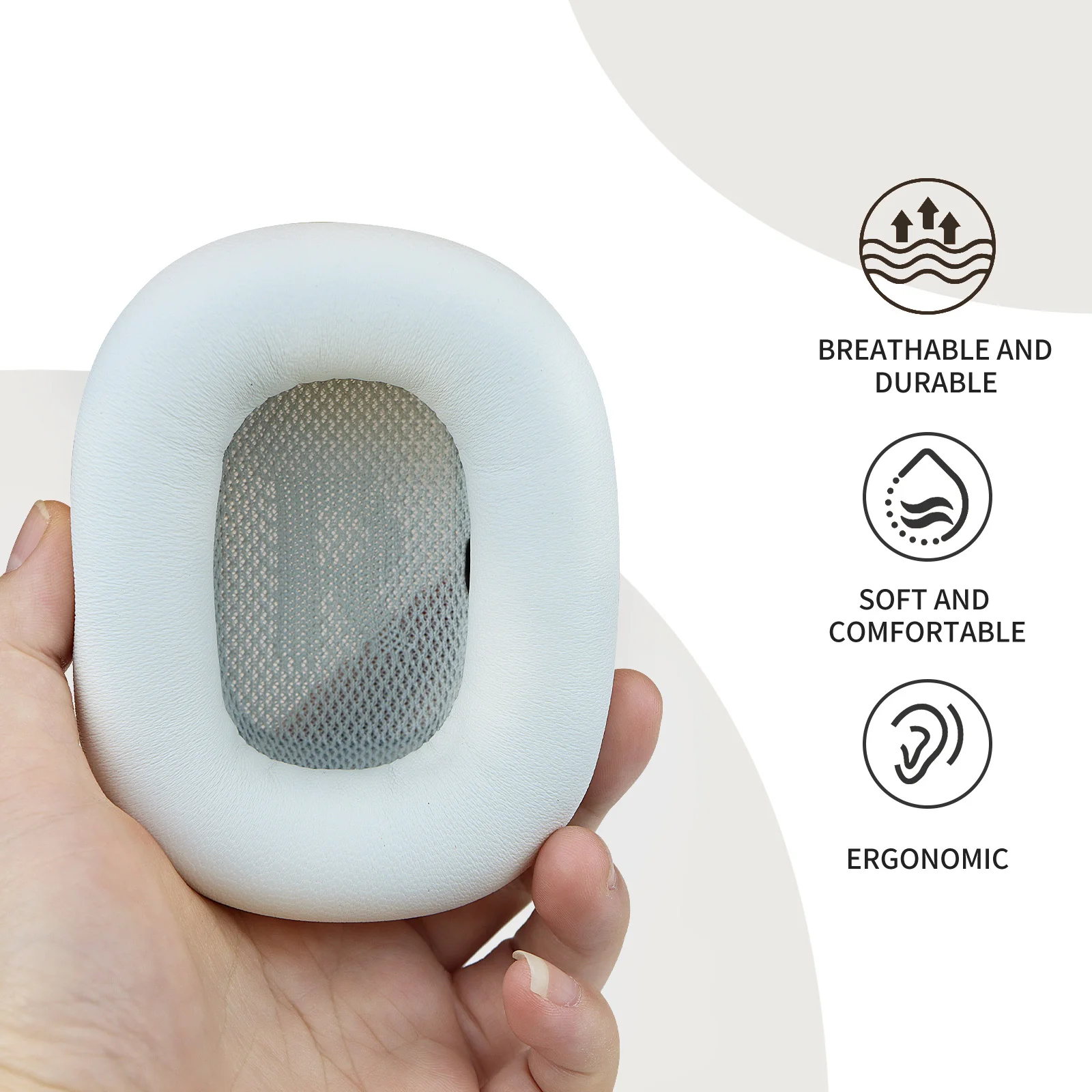 استبدال غطاء وسادة الأذن من جلد الغنم بطانة للأذن من جلد الخراف وسادات الأذن لسماعات Apple Airpods Max Gen 2 2024