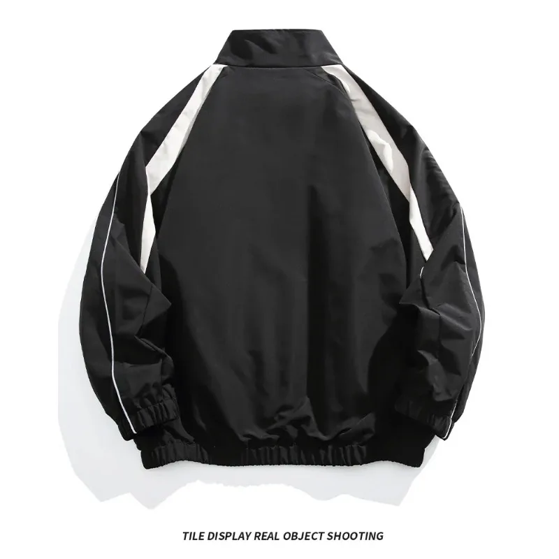 الرجال المرقعة عاكسة سترة عادية الرجال الربيع والخريف المرقعة سترات للعبة البيسبول نمط جديد معطف الرجال الملابس سترة جديدة #5