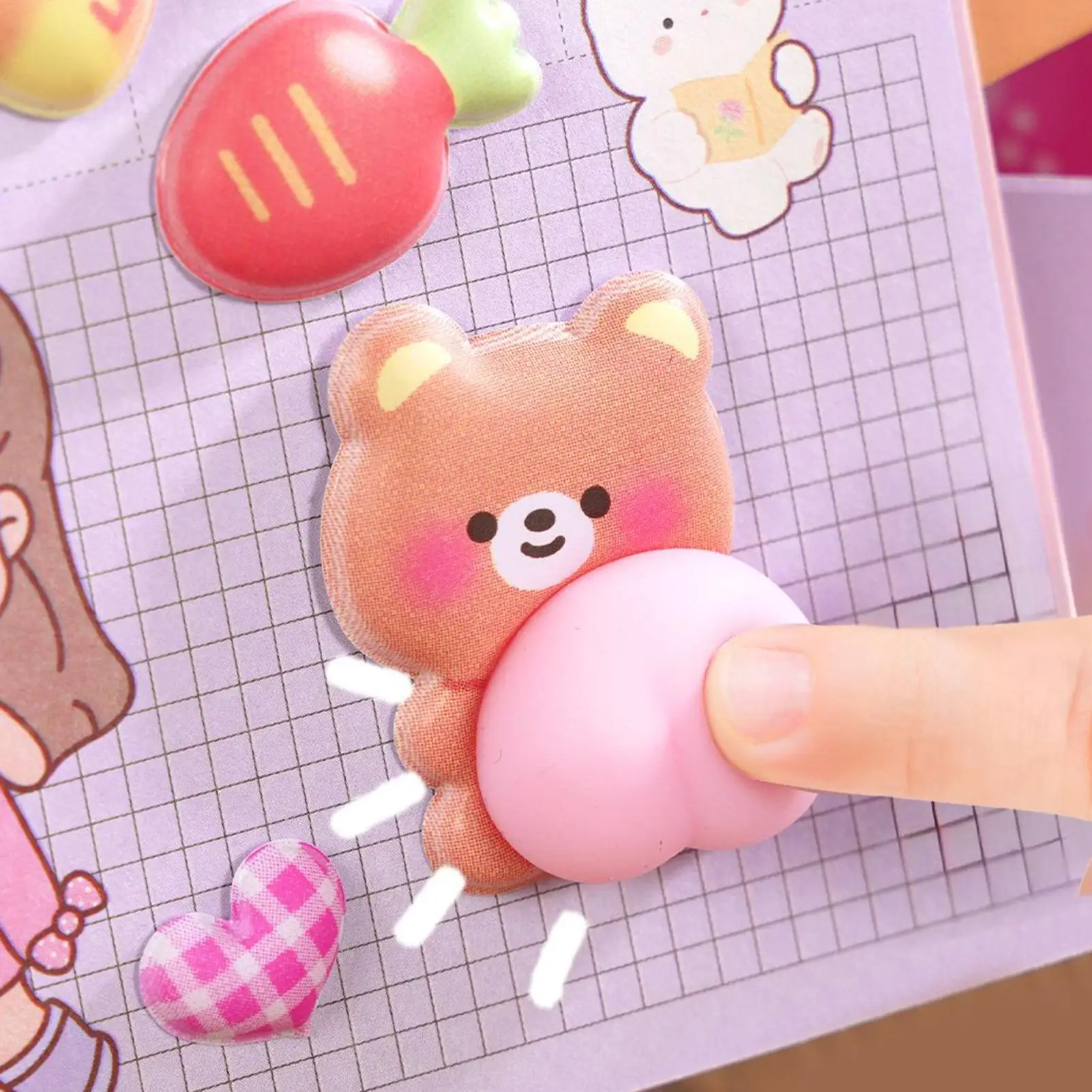 ملصقات ثلاثية الأبعاد للأطفال، شارات حيوانات ذاتية اللصق، ملصقات إغاثة صغيرة لطيفة لمجلة القصاصات وهدايا عيد الميلاد