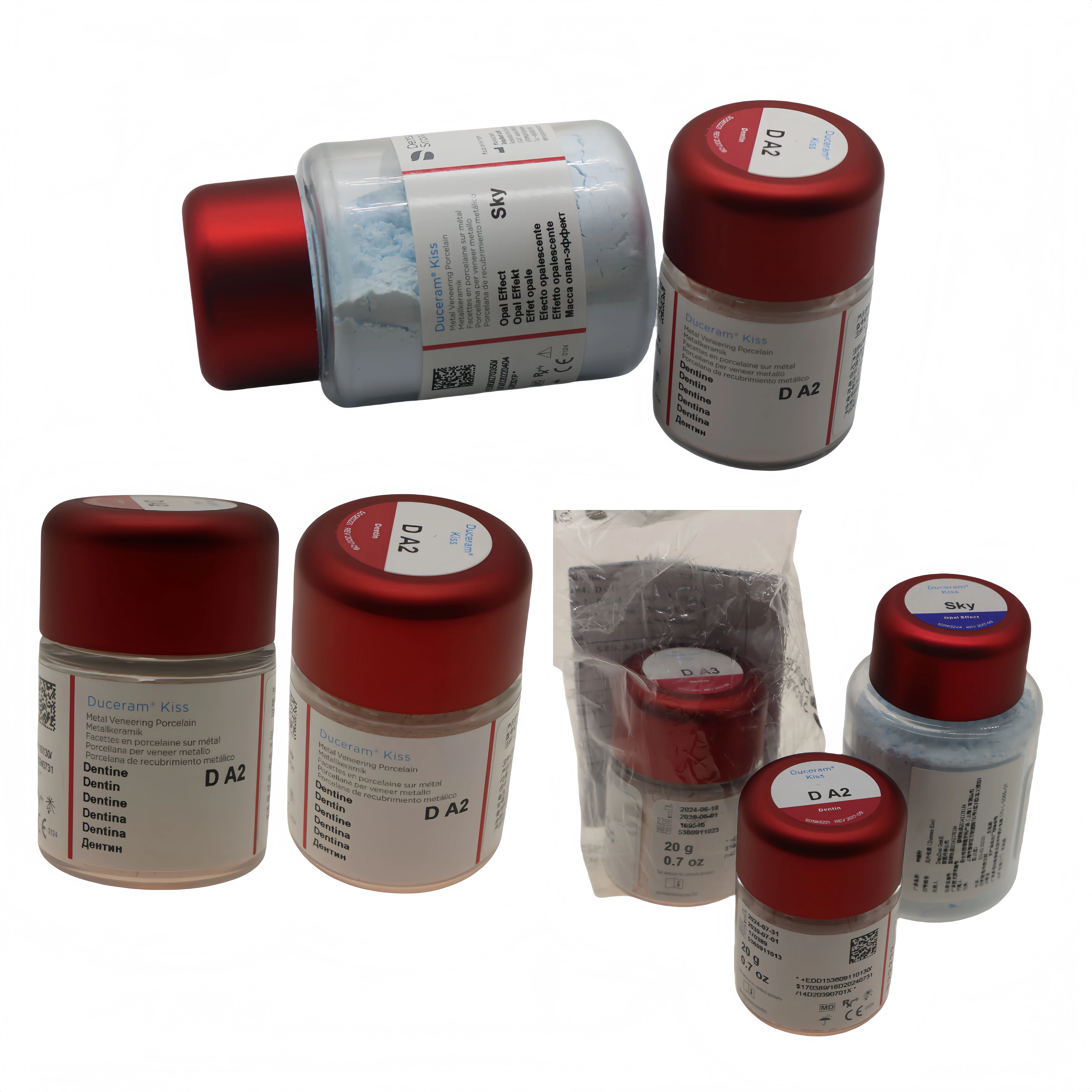 20 г Dentsply Sirona Duceram Kiss Металлический шпон Фарфор Dentin Incisal Transpa OE Паста Непрозрачная Duceram Kiss Dentsply Sirona