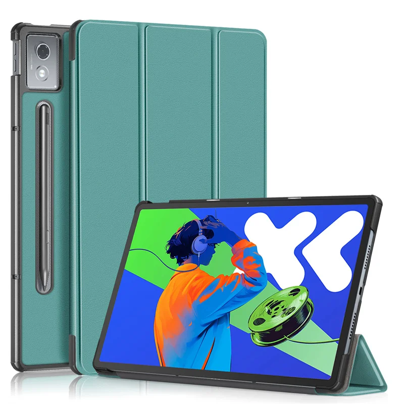 

Чехол-книжка из кожи с магнитной застежкой и подставкой для Lenovo IdeaTab Pro 12.7 дюймов (модель 2025 TB373FU)